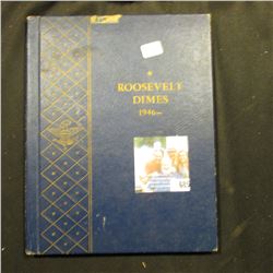 1950-72 Partial Set of Roosevelt Dimes in a blue Whitman Album. (4 Silver & 19 Clad).