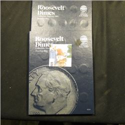 Pair of 1965 up Whitman Coin Folders for Roosevelt Dimes containing 65 coins.