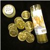 Image 1 : 1955 D Original Gem BU Roll of Jefferson Nickels in a plastic tube.