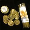 Image 2 : 1955 D Original Gem BU Roll of Jefferson Nickels in a plastic tube.