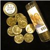 Image 1 : 1955 D Original Gem BU Roll of Jefferson Nickels in a plastic tube.