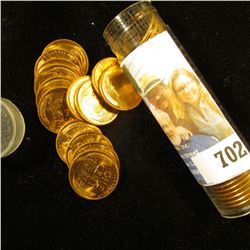 1955 D Original Gem BU Roll of Lincoln Cents in a plastic tube. A few spots on coins in this roll.