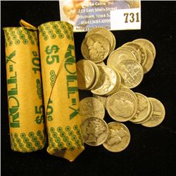$10 face in Dimes which are unsorted, but I believe are clad & (25) Silver Dimes.
