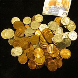 Glass Jar full of coins including some Buffalo Nickels and some silver, which I have not had time to
