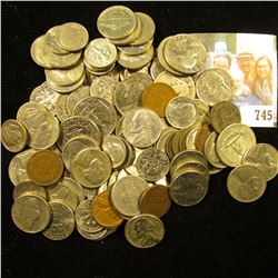 Approximately $10 face value in old unsorted U.S, coins including Silver.