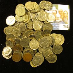 Approximately $10 face value in old unsorted U.S, coins including Silver.