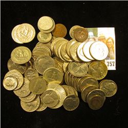 Approximately $15 face value in old unsorted U.S, coins including Silver.