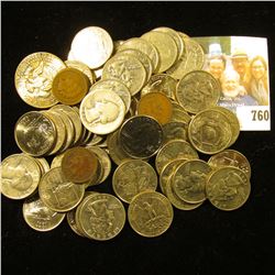Approximately $15 face value in old unsorted U.S, coins including Silver.