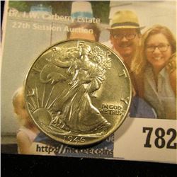 1946 P Walking Liberty Half Dollar, Brilliant Uncirculated.