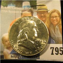 1951 P Franklin Half Dollar, Brilliant Uncirculated.