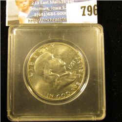 1951 P Franklin Half Dollar, Brilliant Uncirculated. In a Snaptight case.