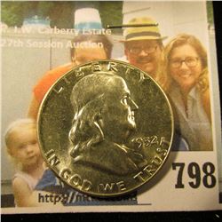 1952 P Franklin Half Dollar, Brilliant Uncirculated.