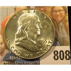 1955 P Franklin Half Dollar, Brilliant Uncirculated.