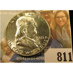 1955 P Franklin Half Dollar, 'Bugs Bunny" Variety, Brilliant Uncirculated.