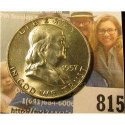 1957 D Franklin Half Dollar, Brilliant Uncirculated.