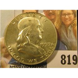 1959 D Franklin Half Dollar, Brilliant Uncirculated.