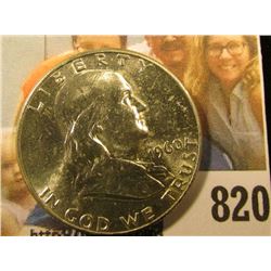 1960 P Franklin Half Dollar, Brilliant Uncirculated.