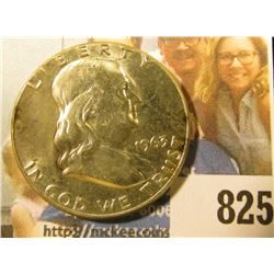 1963 P Franklin Half Dollar, Brilliant Uncirculated. Some toning.