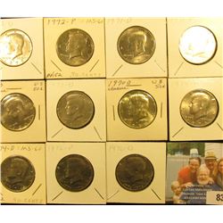 1970 D (Silver) BU, 71 P, D, 72 P, D, 73 P, D, 74P, D, 76P & D Kennedy Half Dollars, most of which a