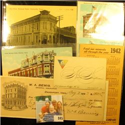 Aug. 2, 1897 Check drawn on the "First National Bank, Davenport, Iowa" for $1831.97; late 1800s Knig