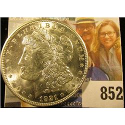 1921 D U.S. Morgan Silver Dollar, Gem Brilliant Uncirculated.