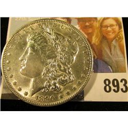 1890 P U.S. Morgan Silver Dollar, Brilliant Uncirculated.