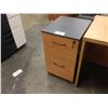 Image 2 : MAPLE AND GREY 2 DRAWER MOBILE FILE PEDESTAL