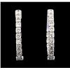 1.00 ctw Diamond Earrings - 14KT White Gold