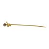 Image 1 : 0.10 ctw Sapphire and Diamond Stick Pin - 14KT Yellow Gold