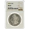 Image 1 : 1879-S NGC MS64 Morgan Silver Dollar