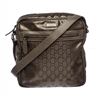 Image 1 : Gucci Taupe Monogram Imprime Leather Messenger bag
