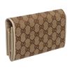 Image 3 : Gucci Beige Tan Monogram Canvas Leather Continental Wallet