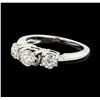 Image 2 : 18KT White Gold 1.00 ctw Diamond Ring