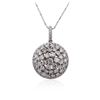 Image 1 : 14KT White Gold 2.84 ctw Diamond Pendant With Chain