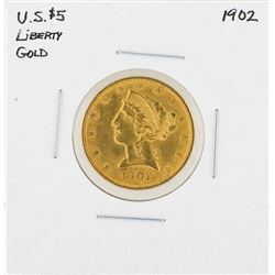 1902 $5 Liberty Head Half Eagle Gold Coin