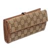 Image 3 : Gucci Brown Beige Canvas Leather Monogram Wallet