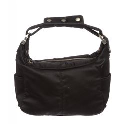 Tod's Black Satin Small Shoulder Handbag