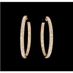 7.92 ctw Diamond Earrings - 14KT Rose Gold