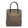 Image 1 : Gucci Brown Monogram Coated Canvas Leather Trim Tote Handbag