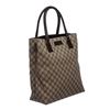 Image 2 : Gucci Brown Monogram Coated Canvas Leather Trim Tote Handbag