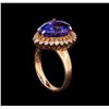 Image 4 : 14KT Rose Gold 6.11 ctw Tanzanite and Diamond Ring