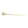 Image 2 : 0.03 ctw Diamond and Pearl Stick Pin - 14KT Yellow and White Gold