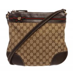 Gucci Beige Brown Mayfair Crossbody Messenger Bag