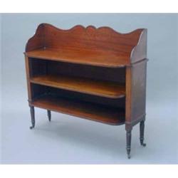 A Regency mahogany low bookcase, tulipwood cross-banded and boxwood and ebony line-inlaid, with l...