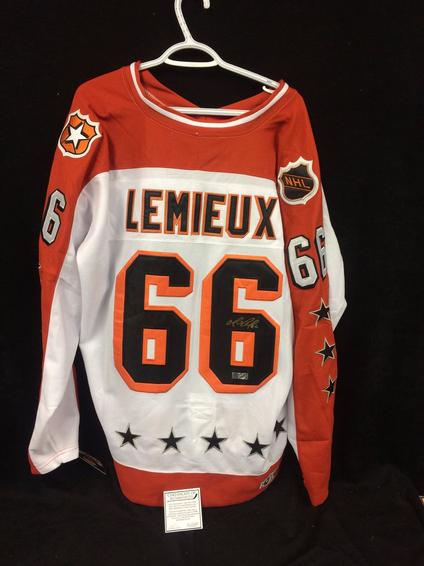 mario lemieux signed jersey