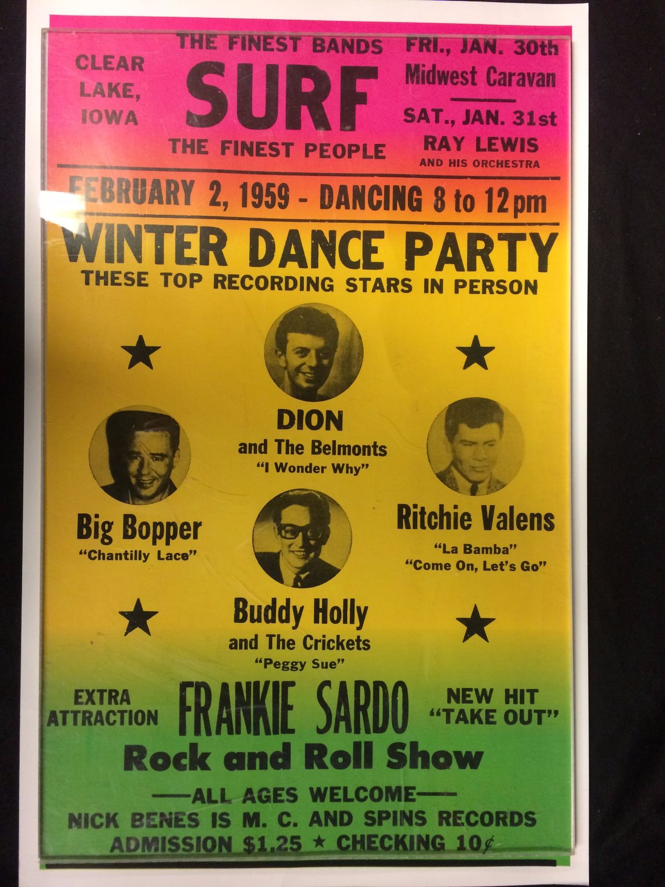 february 2 1959 winter dance party concert poster big winter dance party poster