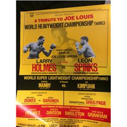 HOLMES VS SPINKS CLASSIC BOXING POSTER (TRIBUTE TO JOE LOUIS)