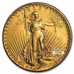 1907 $20 Saint-Gaudens Gold Double Eagle Coin Over 100 Years Old
