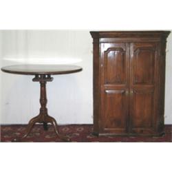 George III mahogany circular tilt-top occasional table with bird-cage action,...