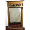 Image 1 : C19th gilt painted pier glass with ebonised relief moulded neo-classical...